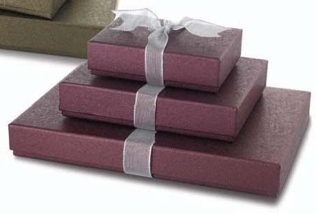 Speckle Merlot - Rectangle Set Up Candy Box - (24 Pc.) 9-1/2 x 6-3/8 x 1-3/16"