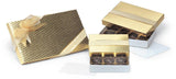 Gold Foil Stripe - Rectangle Set Up Candy Box - (12 Pc.) 6-3/8 x 4-3/4 x 1-3/16"