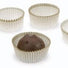 White  / Gold Striped - Candy Cups - 1 x 3/4"