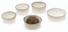 White  / Gold Striped - Candy Cups - 1 x 3/4"