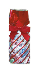 Solid Top Diagonal Stripes Red - Stand Up Candy Bag - (1/2 lb) 2-1/4 x 1-7/8 x 9-1/2"
