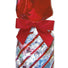 Solid Top Diagonal Stripes Red - Stand Up Candy Bag - (1 lb) 2-3/4 x 2 x 11"