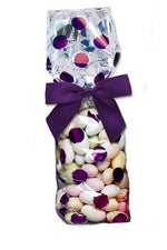 Large Dots Purple - Stand Up Candy Bag - (1 lb) 2-3/4 x 2 x 11"
