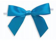 Island Blue - Self Adhesive Bow - 3-1/2" Bow - Self Adhesive