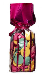Solid Top Vertical Stripe Pink - Stand Up Candy Bag - (1 lb) 2-3/4 x 2 x 11"