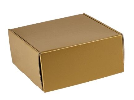 Gold Metallic - Decorative Mailer - 9 x 9 x 4"