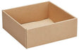 Kraft Stripes - Decorative Trays - 8 x 8 x 3"
