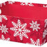 Red & White Snowflakes - Market Tray - 12 x 9-1/2 x 4-1/2"