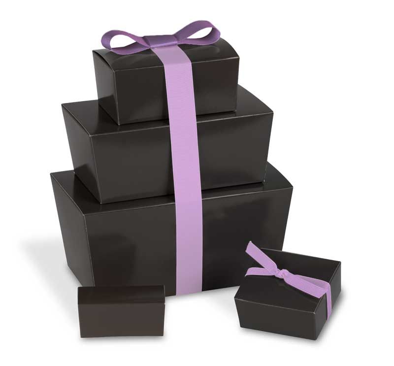 Black - Ballotin Box - (1/4 lb) 4-1/8 x 2-5/8 x 1-7/8"