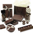 Brown - Cream Trim - Rectangle Set Up Candy Box - (24 Pc.) 9-1/2 x 6-3/8 x 1-3/16"