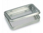 Silver - Rectangular w/ Hinged Lid - 3-5/8 x 5-1/2"