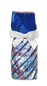 Solid Top Diagonal Stripes Blue - Stand Up Candy Bag - (1 lb) 2-3/4 x 2 x 11"