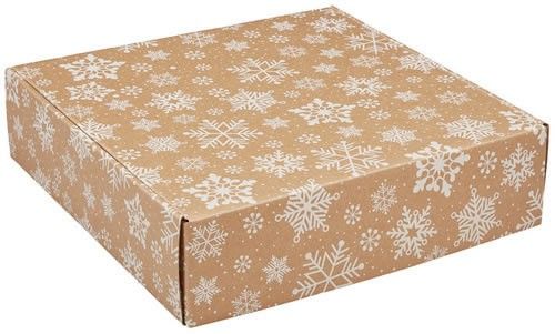 Kraft Snowflakes - Decorative Mailer - 12 x 12 x 3"