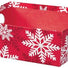 Red & White Snowflakes - Market Tray - 9 x 7 x 3-1/2"