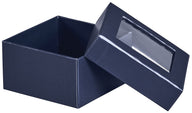 Navy Blue - Window Gourmet Gift Box - 3-1/2 x 3-1/2 x 2"