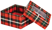Christmas Plaid - Window Gourmet Gift Box - 3-1/2 x 3-1/2 x 2"