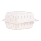 ProPlanet Hinged Lid Containers, 6 x 6.3 x 3.3, White, Plastic, 400/Carton