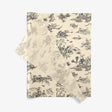 Toile Black On Oatmeal SatinWrap printed tissue paper, folded sheets