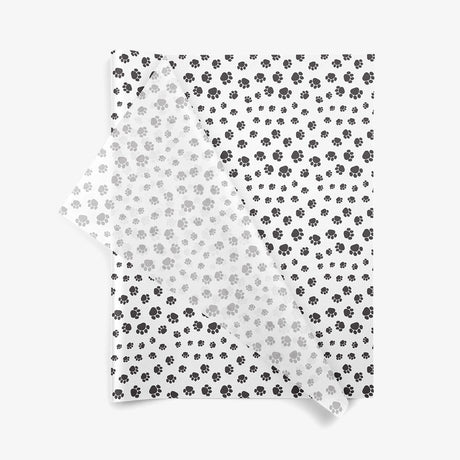 Puppy Paws SatinWrap printed tissue paper, folded sheets