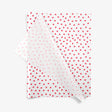 Contemporary Hearts SatinWrap printed tissue paper, folded sheets