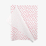 Contemporary Hearts SatinWrap printed tissue paper, folded sheets