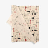 Wine Not? SatinWrap printed tissue paper, folded sheets