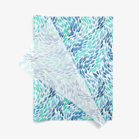 Sea Glass SatinWrap printed tissue paper, folded sheets