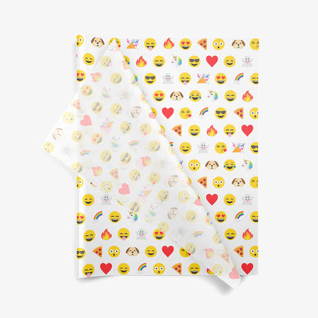 Emojis SatinWrap printed tissue paper, folded sheets