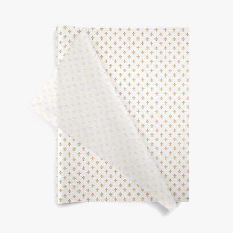 Fleur De Lis SatinWrap printed tissue paper, folded sheets