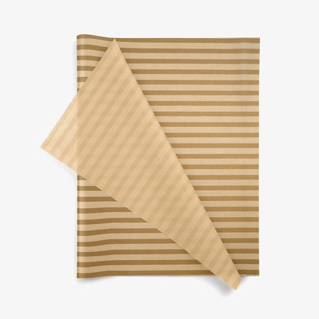 Gold Stripe/Sun Gold SatinWrap printed tissue paper, folded sheets