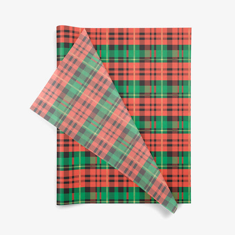 Presently Plaid SatinWrap printed tissue paper, folded sheets