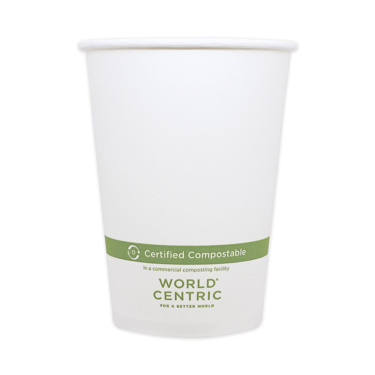 World Centric Paper Bowls, 32 oz, 4.4" Diameter x 5.8"h, White, 500/Carton