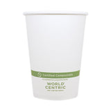 World Centric Paper Bowls, 32 oz, 4.4" Diameter x 5.8"h, White, 500/Carton