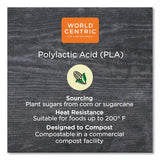 World Centric PLA Lids for Fiber Bowls, 7.5" Diameter x 1"h, Clear, Plastic, 300/Carton