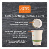 World Centric NoTree Paper Hot Cups, 16 oz, Natural, 1,000/Carton