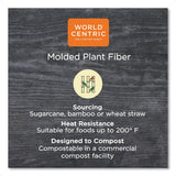 World Centric Fiber Trays, PLA Lined, PFAS Free, 1-Compartment, 8.2 x 5.7 x 0.7, Natural, Paper, 500/Carton