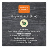 World Centric PLA Clear Cold Cups, 9 oz, Clear, 1,000/Carton