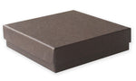 Matte Chocolate Embossed - Jewelry Box - 3-1/2 x 3-1/2 x 1-1/2"