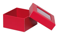 Red - Window Gourmet Gift Box - 3-1/2 x 3-1/2 x 2"