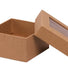 Kraft Stripes - Window Gourmet Gift Box - 3-1/2 x 3-1/2 x 2"