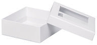 White - Window Gourmet Gift Box - 5-1/2 x 5-1/2 x 2"