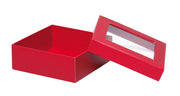 Red - Window Gourmet Gift Box - 5-1/2 x 5-1/2 x 2"