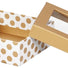 Metallic Gold Dots - Window Gourmet Gift Box - 5-1/2 x 5-1/2 x 2"