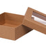 Kraft Stripes - Window Gourmet Gift Box - 5-1/2 x 5-1/2 x 2"