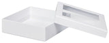 White - Window Gourmet Gift Box - 7-1/2 x 7-1/2 x 2"