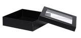 Black - Window Gourmet Gift Box - 7-1/2 x 7-1/2 x 2"
