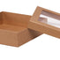Kraft Stripes - Window Gourmet Gift Box - 7-1/2 x 7-1/2 x 2"