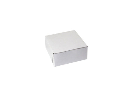 White - 1 Pc. Cake Box - 6-1/2 x 6-1/2 x 3"
