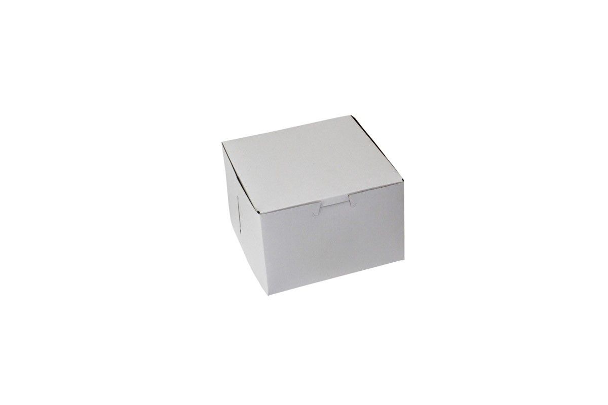 White - 1 Pc. Cake Box - 6 x 6 x 4"