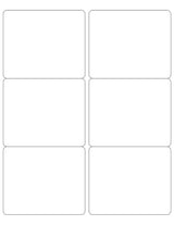 White - Shipping Labels - Sheet of 6 Labels - Label Size: 4 x 3.33"